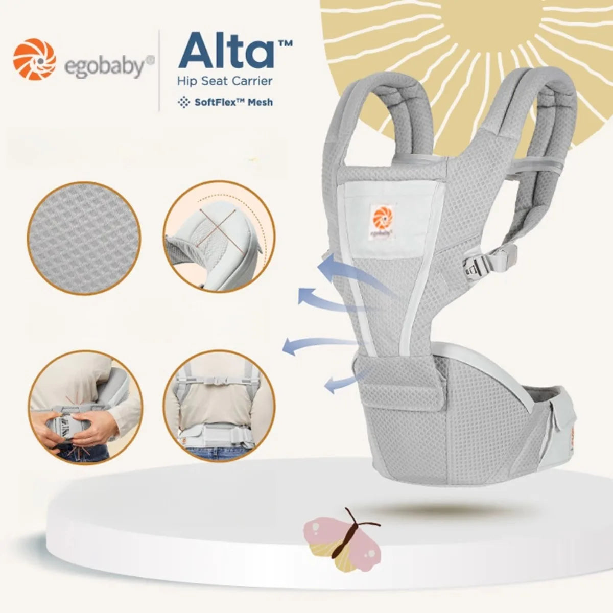 Porte-bébé avec assise