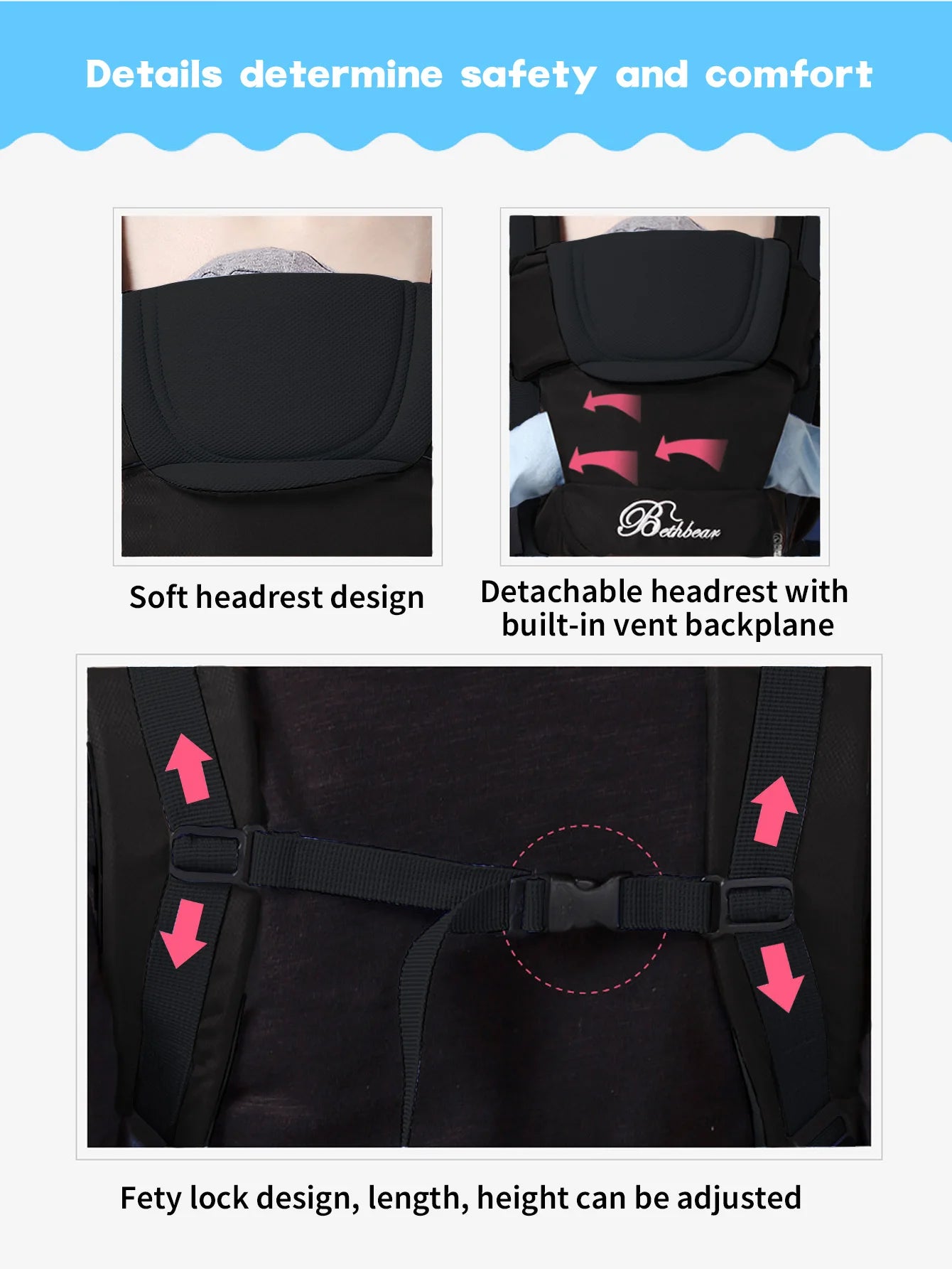 Porte-bébé sac à dos sans armatures